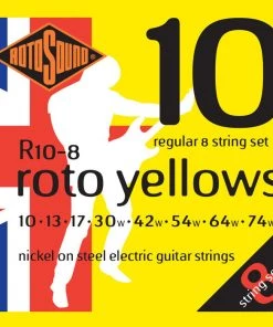 National Rotosound R108 Roto Yellows 8 Strings Electric String Set 10-74