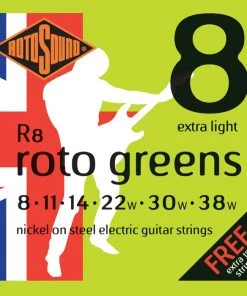 National Rotosound R8 Roto Greens Electric String Set 8-38 Strings
