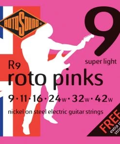 National Strings Rotosound R9 Roto Pinks Electric Set 9 - 42