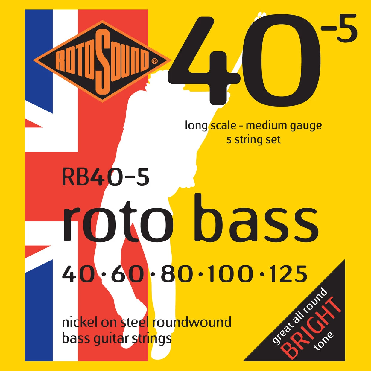 National Strings Rotosound RB405 Rotobass Medium 5 String 40 - 125 1 National Strings Rotosound RB405 Rotobass Medium 5 String 40 - 125