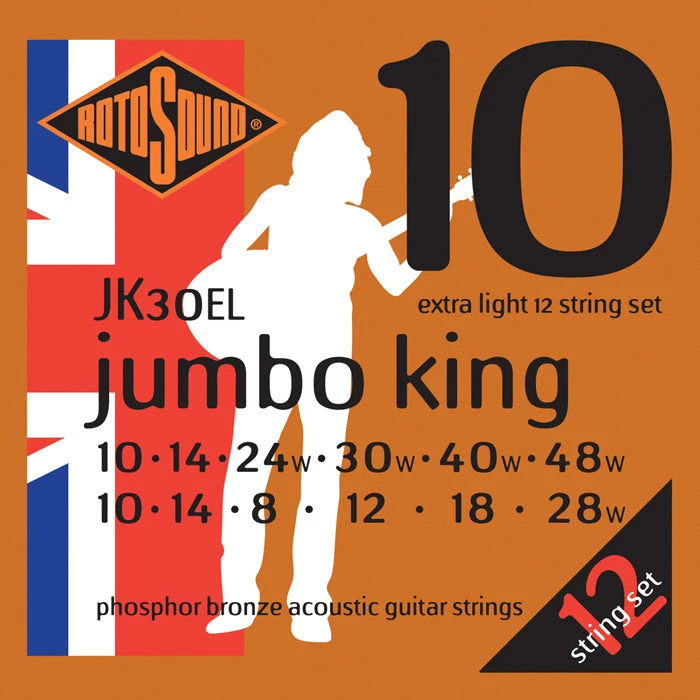 National Rotosound JK30EL Jumbo King 12 String Phosphor Bronze Strings 1 National Rotosound JK30EL Jumbo King 12 String Phosphor Bronze Strings