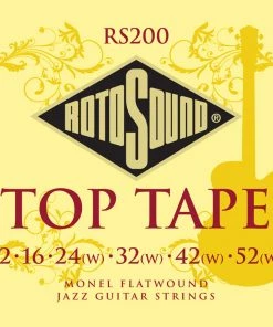 National Rotosound RS200 Top Tape Monel Flatwound Jazz 12-52 Strings