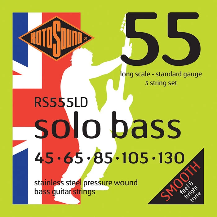 National Rotosound RS555LD Solobass Pressure Wound 5 String 45-130 1 National Rotosound RS555LD Solobass Pressure Wound 5 String 45-130