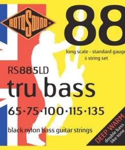 National Strings Rotosound RS885LD Tru Bass 88 Black Nylon 5 String 65-135