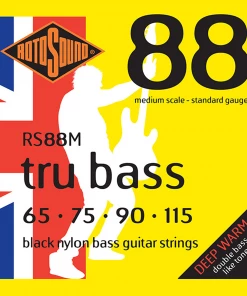 National Strings Rotosound RS88S Tru Bass 88 Black Nylon Medium Scale 65-115