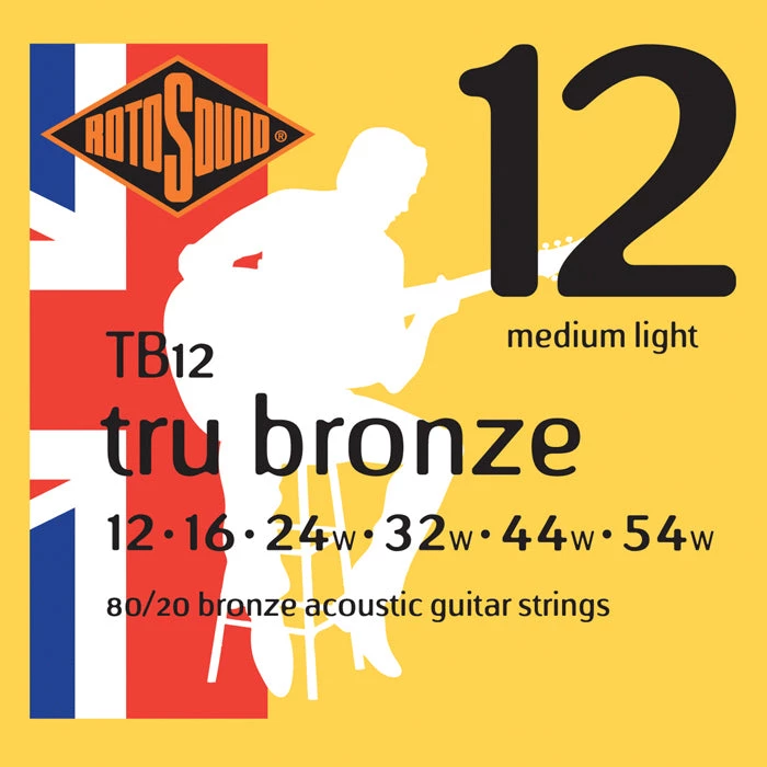 National Rotosound TB12 Tru Bronze 80/20 String Set 12-54 1 National Rotosound TB12 Tru Bronze 80/20 String Set 12-54