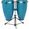 PRO MUSIC Toca 10 & 11" Synergy Series Wooden Conga Set In Bahama Blue Congas