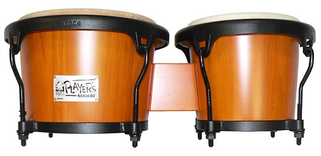 PRO MUSIC Toca 7 & 8-1/2" Players Series Wooden Bongos In Amber 1 PRO MUSIC Toca 7 & 8-1/2" Players Series Wooden Bongos In Amber