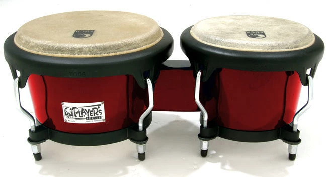 PRO MUSIC Toca 7 & 8-1/2" Players Series Fiberglass Bongos In Red 1 PRO MUSIC Toca 7 & 8-1/2" Players Series Fiberglass Bongos In Red
