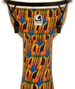PRO MUSIC Djembes Toca Freestyle Series Mech Tuned Djembe 9" In Kente Cloth