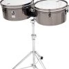 PRO MUSIC Toca Custom Deluxe Series Timbale Set In Black Chrome