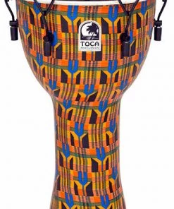 PRO MUSIC Toca Freestyle 2 Series Mech Tuned Djembe 12" In Kente Cloth Djembes