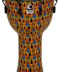 PRO MUSIC Toca Freestyle 2 Series Mech Tuned Djembe 14" In Kente Cloth With Bag