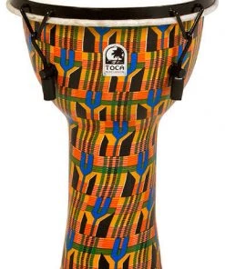 PRO MUSIC Toca Freestyle 2 Series Mech Tuned Djembe 9" In Kente Cloth Djembes