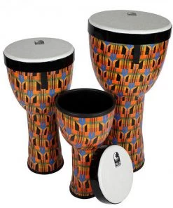 PRO MUSIC Toca Freestyle 2 Series Nesting Djembes In Kente Cloth - PK3