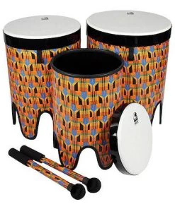 PRO MUSIC Toca Freestyle 2 Series Nesting Tom Toms In Kente Cloth - PK3 Other Drums