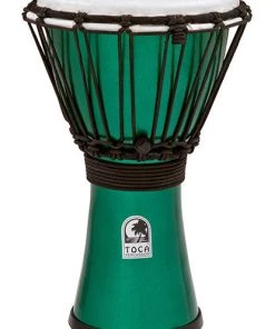 PRO MUSIC Djembes Toca Freestyle Colorsound Series Djembe 7" In Metallic Green