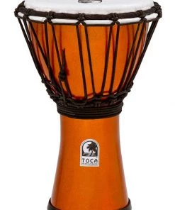 PRO MUSIC Toca Freestyle Colorsound Series Djembe 7" In Metallic Orange Djembes