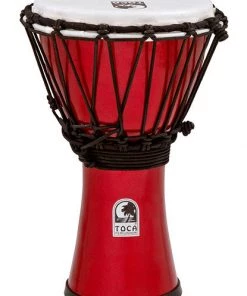 PRO MUSIC Toca Freestyle Colorsound Series Djembe 7" In Metallic Red Djembes