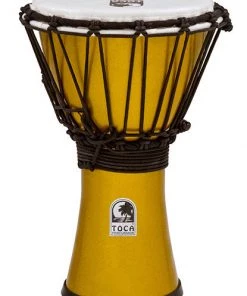 PRO MUSIC Djembes Toca Freestyle Colorsound Series Djembe 7" In Metallic Yellow