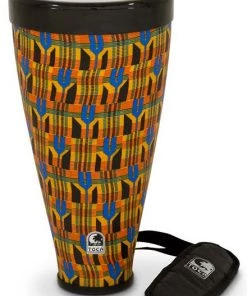 PRO MUSIC Toca Flex Drum 9-1/2" Junior In Kente Cloth With Strap