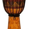 PRO MUSIC Toca Origins Series Wooden Djembe 10" Synthetic Head In Tribal Mask Djembes