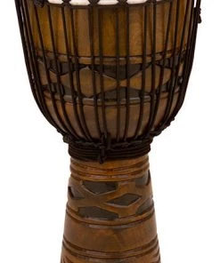 PRO MUSIC Toca Origins Series Wooden Djembe 12" Synthetic Head In African Mask Djembes