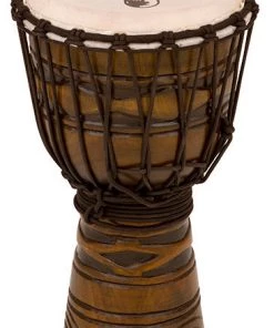 PRO MUSIC Djembes Toca Origins Series Wooden Djembe 8" Synthetic Head In African Mask