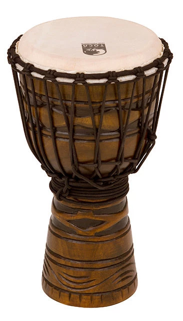 PRO MUSIC Djembes Toca Origins Series Wooden Djembe 8" Synthetic Head In African Mask 1 PRO MUSIC Djembes Toca Origins Series Wooden Djembe 8" Synthetic Head In African Mask