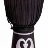 PRO MUSIC Toca Street Carved Series Wooden Djembe 12" Synthetic Head In Black Sand Djembes