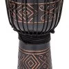 PRO MUSIC Toca Street Carved Series Wooden Djembe 10" Synthetic Head In Onyx