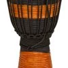 PRO MUSIC Djembes Toca Street Carved Series Wooden Djembe 8" Synthetic Head In Black & Brown