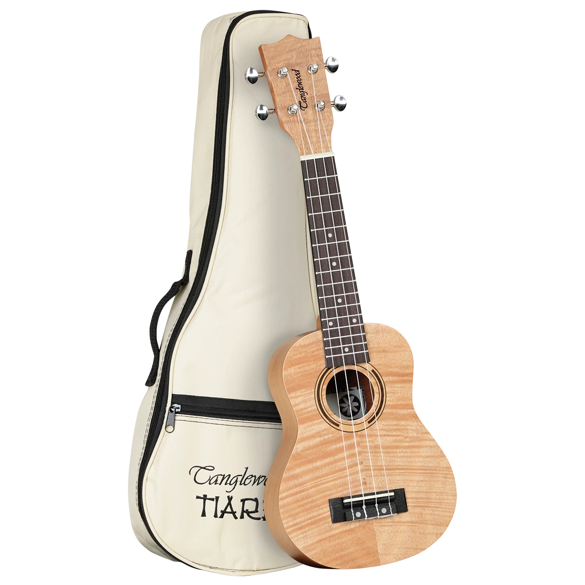 National Tanglewood TWT5B Tiare Soprano Ukulele All Flame Mahogany With Bag 1 National Tanglewood TWT5B Tiare Soprano Ukulele All Flame Mahogany With Bag
