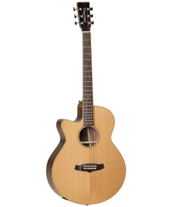National Steel String Tanglewood Java Superfolk Cutaway Electric Left-Handed Guitar