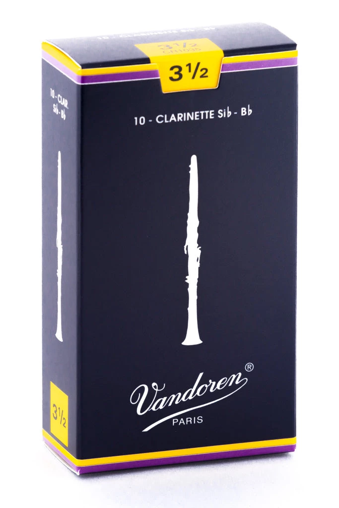 Grevillea Vandoren B Flat Clarinet Reeds - TRADITIONAL - Gr 3.5 - Box Of 10 1 Grevillea Vandoren B Flat Clarinet Reeds - TRADITIONAL - Gr 3.5 - Box Of 10
