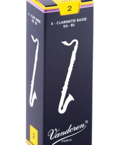 Grevillea Vandoren Bass Clarinet Reeds - TRADITIONAL - Gr 2.0 - Box Of 5