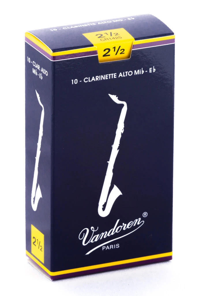 Grevillea Vandoren Alto Clarinet Reeds - TRADITIONAL - Grade 2.5 - Box Of 10 1 Grevillea Vandoren Alto Clarinet Reeds - TRADITIONAL - Grade 2.5 - Box Of 10