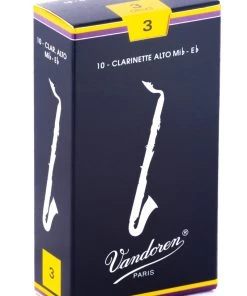 Grevillea Vandoren Alto Clarinet Reeds - TRADITIONAL - Grade 3.0 - Box Of 10