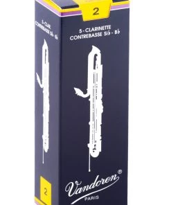 Grevillea Vandoren Contrabass Clarinet Reeds - TRADITIONAL - Grade 2.0 - Box Of 5