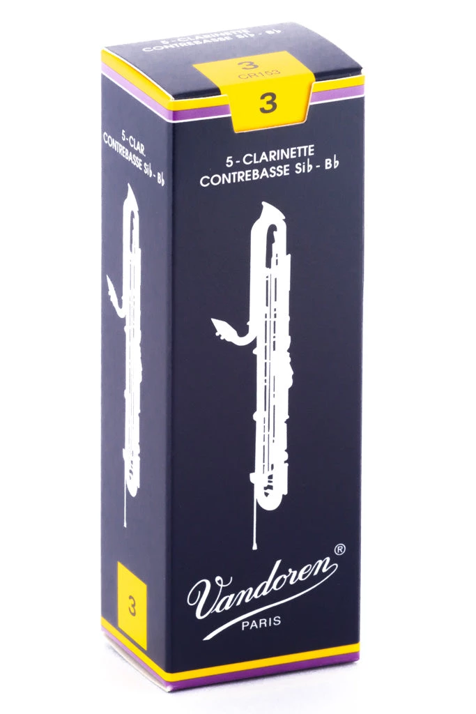 Grevillea Vandoren Contrabass Clarinet Reeds - TRADITIONAL - Grade 3.0 - Box Of 5 1 Grevillea Vandoren Contrabass Clarinet Reeds - TRADITIONAL - Grade 3.0 - Box Of 5