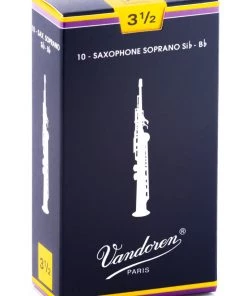 Grevillea Vandoren Soprano Sax Reeds - TRADITIONAL - Grade 3.5 - Box Of 10