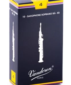 Grevillea Vandoren Soprano Sax Reeds - TRADITIONAL - Grade 4.0 - Box Of 10