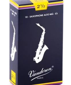 Grevillea Vandoren Alto Sax Reeds - TRADITIONAL - Grade 2.5 - Box Of 10