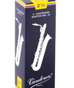 Grevillea Vandoren Baritone Sax Reeds - TRADITIONAL - Grade 2.5 - Box Of 5