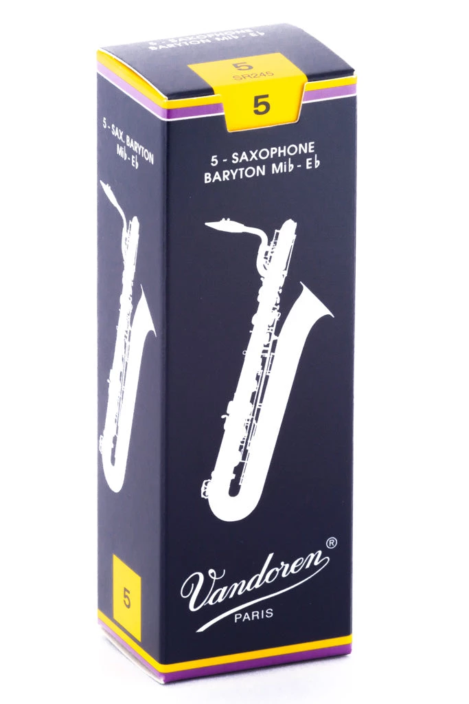 Grevillea Vandoren Baritone Sax Reeds - TRADITIONAL - Grade 5.0 - Box Of 5 1 Grevillea Vandoren Baritone Sax Reeds - TRADITIONAL - Grade 5.0 - Box Of 5