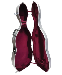 National Orchestral Accessories Vivo ABS Cello Hard Case Silver 1/2