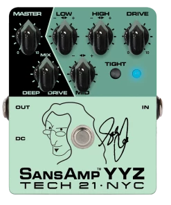 National Pedals TECH 21 Sansamp YYZ Geddy Lee Signature Pedal