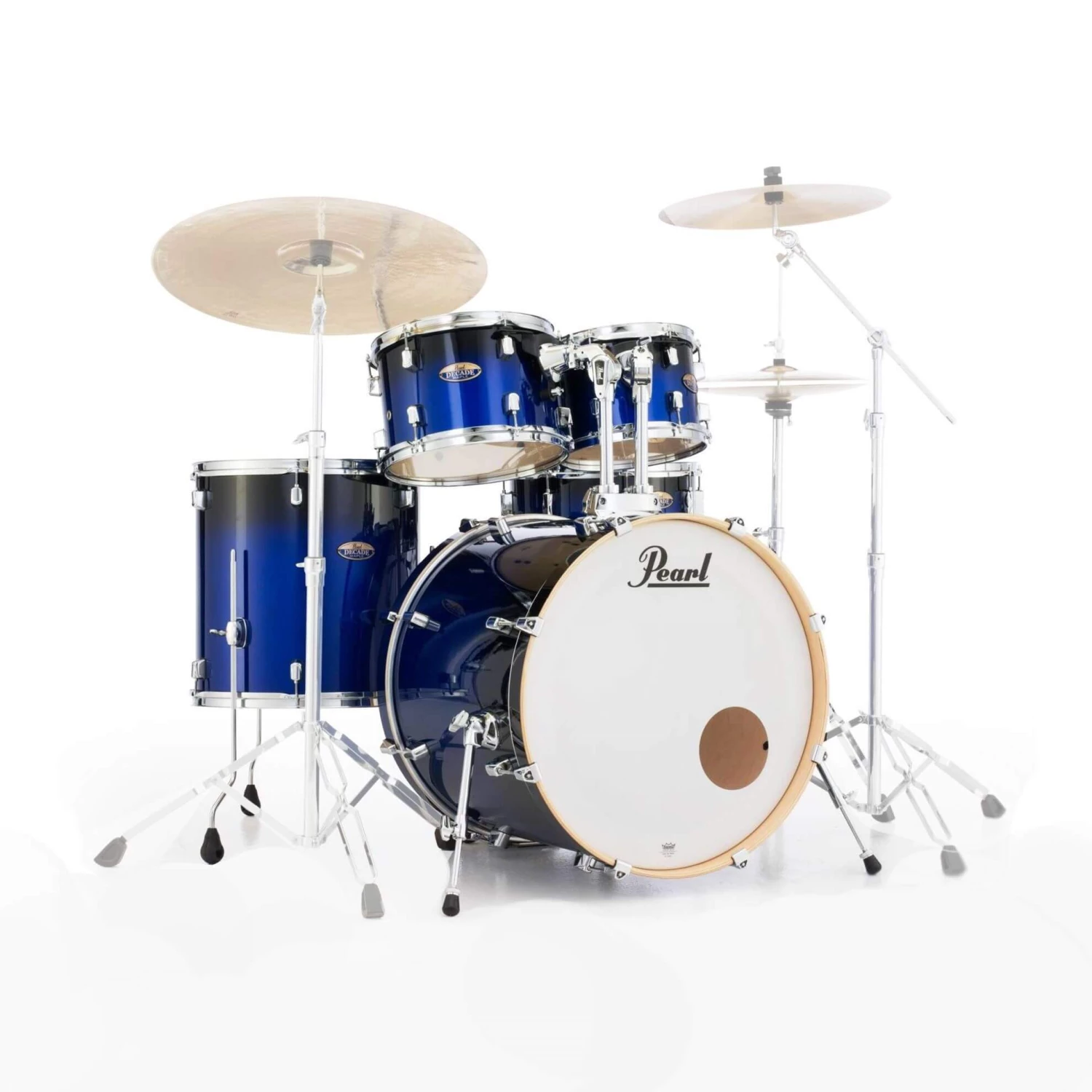 Dynamic Acoustic Drum Kits Pearl Decade Maple Fusion Plus 5-Piece Drumkit Kobalt Blue Fade 1 Dynamic Acoustic Drum Kits Pearl Decade Maple Fusion Plus 5-Piece Drumkit Kobalt Blue Fade